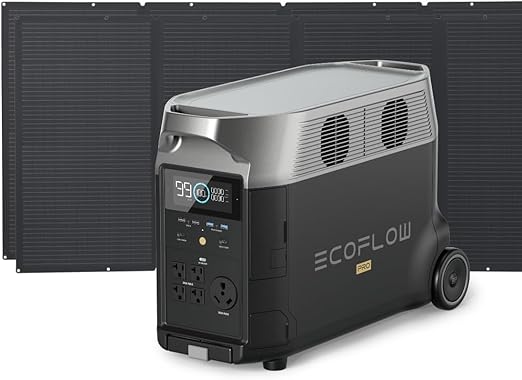 EF ECOFLOW Solar Generator 3.6KWh DELTA Pro with 2X400W Portable Solar Panel, 23% High Efficiency, 5 AC Outlets, 120V/3600...