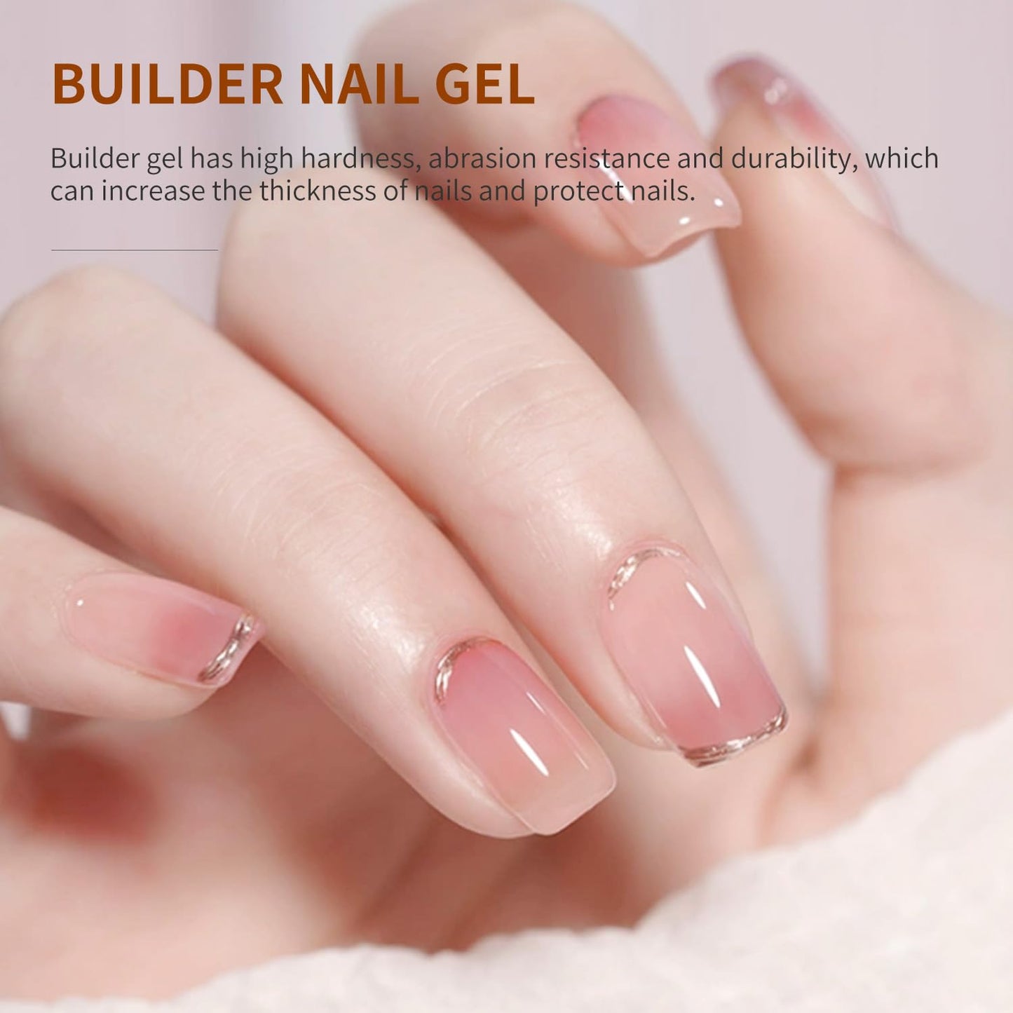JODSONE 10ml Builder Gel Nail Set Building Nail for Nail Apex and Extension Strengthener Hard Need to Cured by Nail Lamp