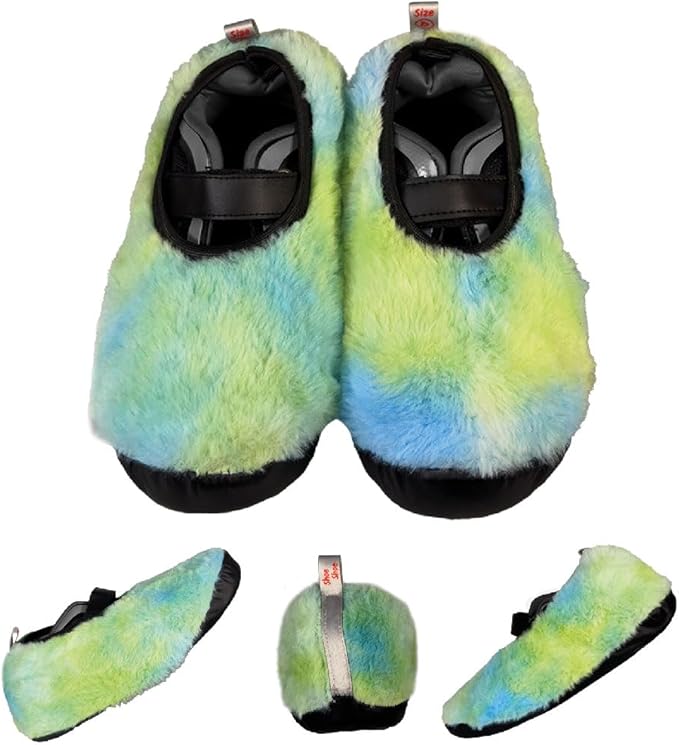 Premium Adult and Kid Shoe Covers - Keep your space clean: Home, Car, After Sports, Suitcase, Classroom - Durable, Machine-washable, Non-slip, Reusable (1 pair) for INDOOR USE