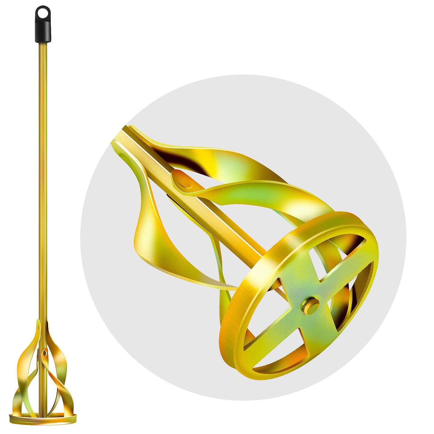 Youtex Paint Mixer for Drill, Upgraded 4-Blade 2.76" Helix Mixing Paddle Rust-Proof Paint Stirrer, Fits All Standard Drills for 1-5 Gallon Bucket, Paints, Resin, Epoxy, Mud, and Slurry