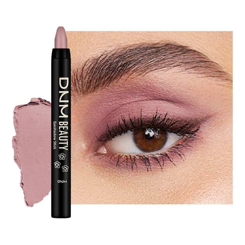 evpct Mauve Matte Cream Eye Shadow Sticks Brightener Pencils for Women, Longwear Mauve Silky Eyeshadow Applicator Stick Pen Wate