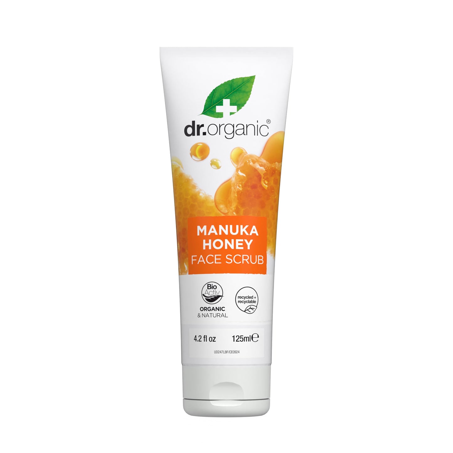 Dr. Organic Manuka Honey Face Scrub | Deep Cleansing and Exfoliating for Dry Skin, Removes Impurities and Excess Oil, Moisturizi