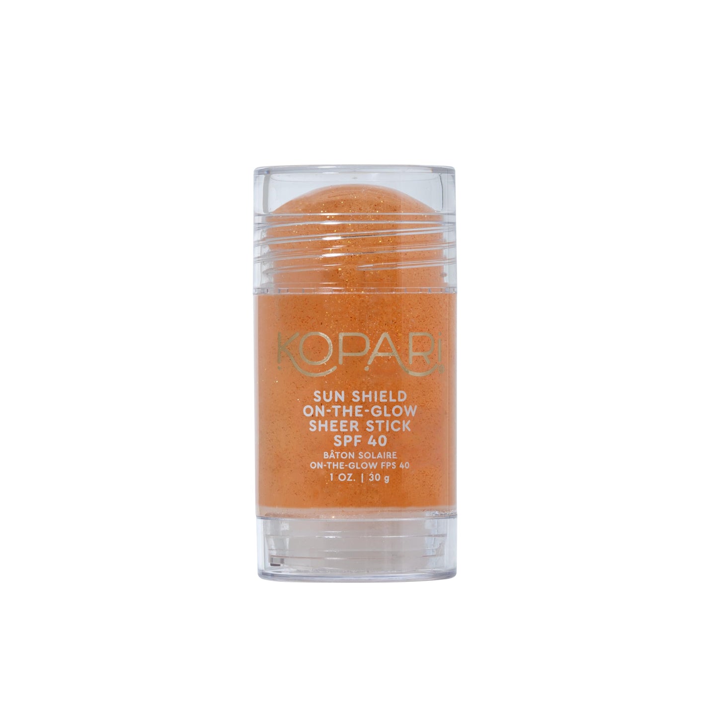 Kopari Sun Shield On-The-Glow Sheer Sunscreen Stick SPF 40, Sweat and Water Resistant Roll On Sunscreen For Face and Body with V