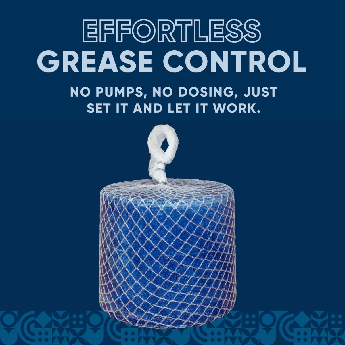 Eco Strong Commercial Grease Trap Treatment | Interceptor Grease Cleaner | Drop In Microbial Block Continually Digests Fats & Eliminate Odors (10 lbs)