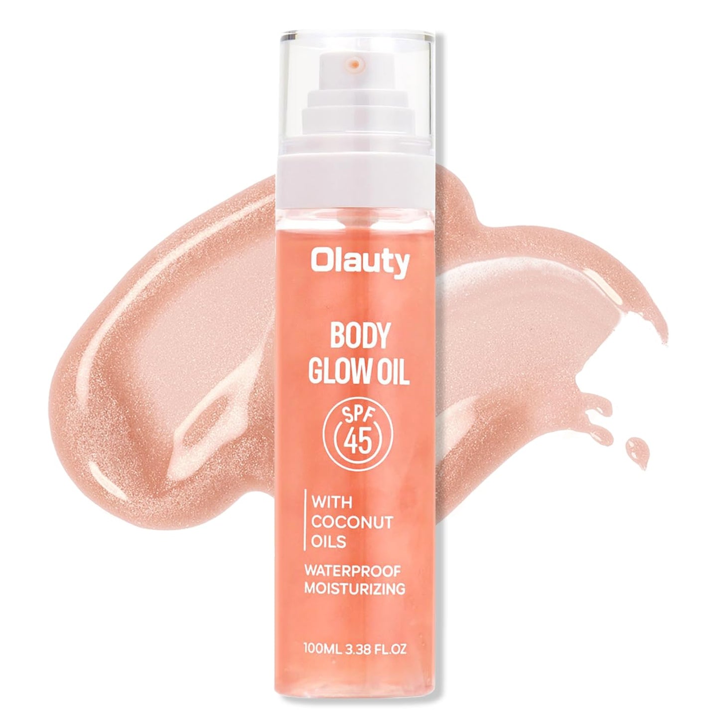 Body Glow Oil, SPF 45 Broad Spectrum, Sunscreen Body Oil for Women, Lightweight Glow Moisturizer with Sun Protection and Moistur