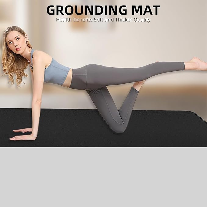 WONMAOUL Grounding Mat Kit for Healthy Grounding Energy, Grounding Pad for Sleep with Grounding Wristband & 15ft Grounding Cord, for Improve Sleep