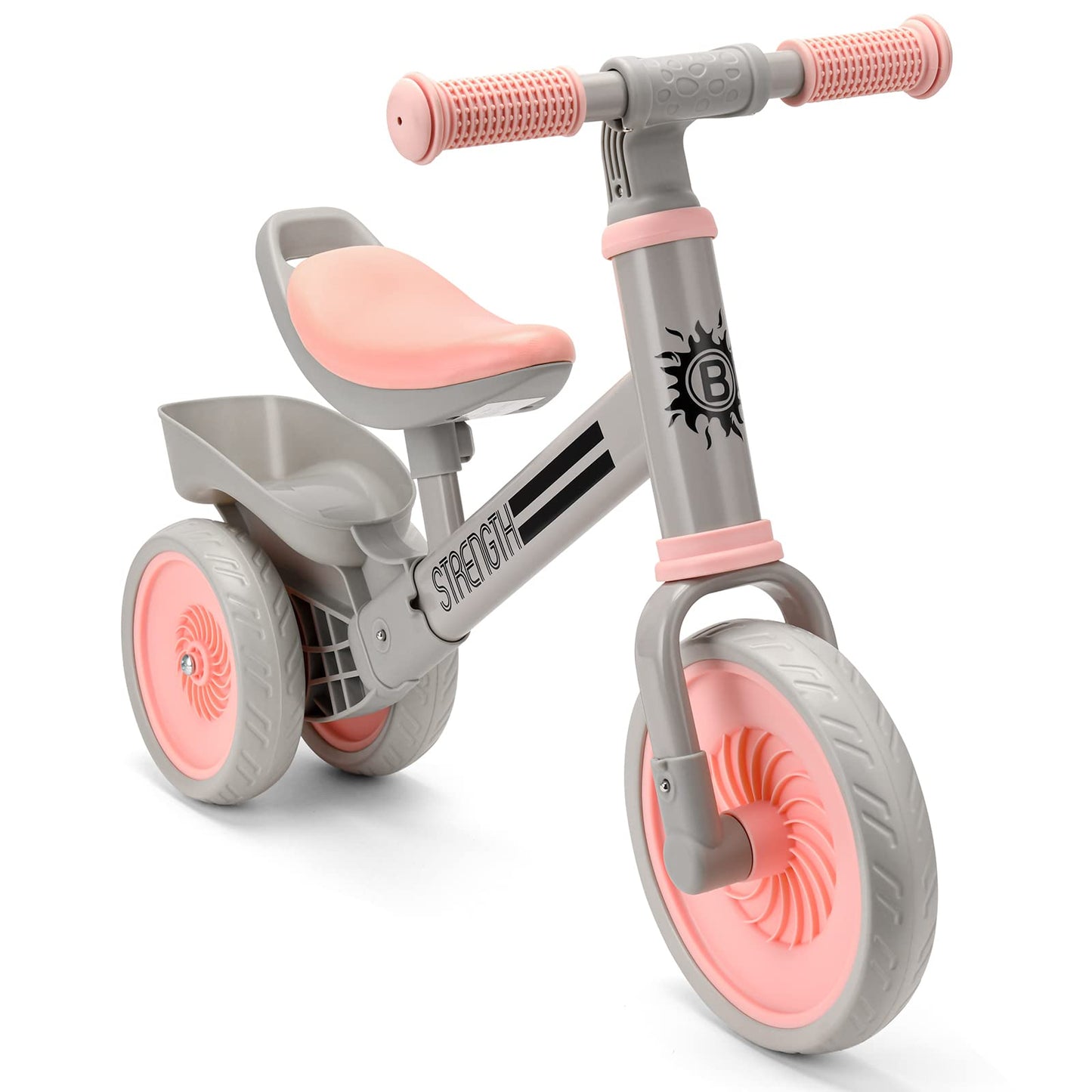 Bakeling Balance Bike - Pink Tricycle for 2-4 Year Olds, Baby & Toddler Balance Bike, Kids Ride On Toy