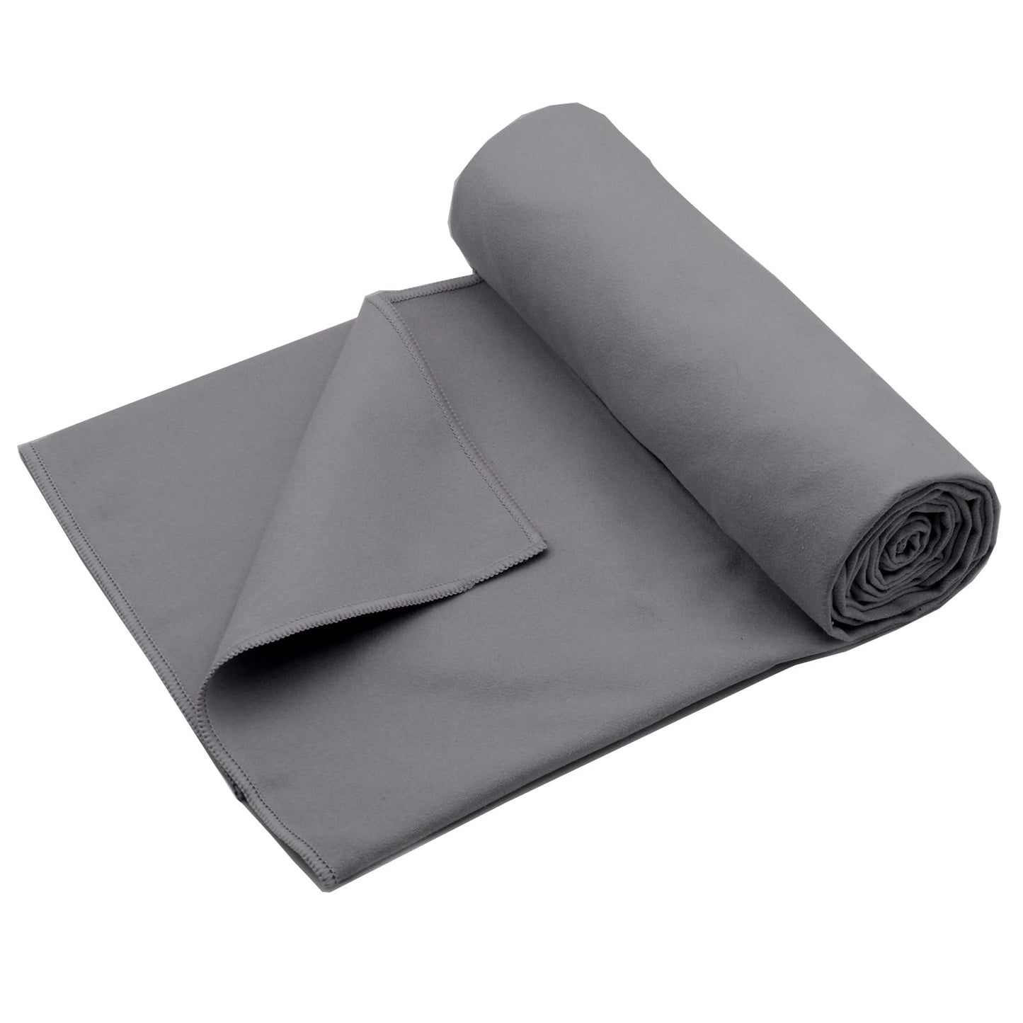 Eunzel Hot Yoga Towel Non Slip Yoga Mat Towel Non-Slip Sweat Absorbent Microfiber Towel for Hot Yoga, Pilates and Workout 72" x 26.5", Dark Grey