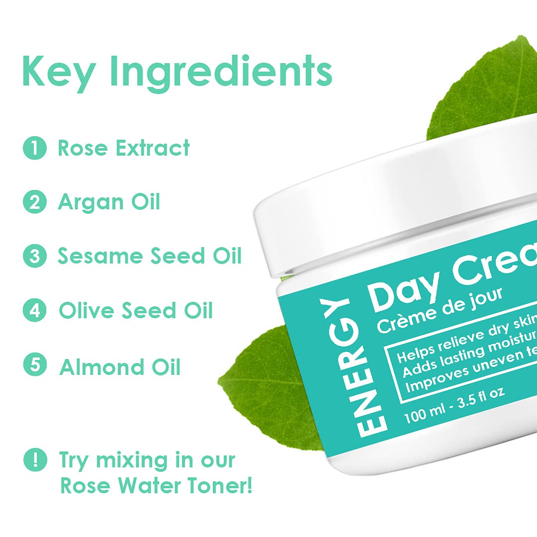 Day Cream Moisturizer for Hands, Dry & Sensitive Skin | Black Seed Oil & Rose Extract Hand Cream | Daily Skin Care Moisturizer f