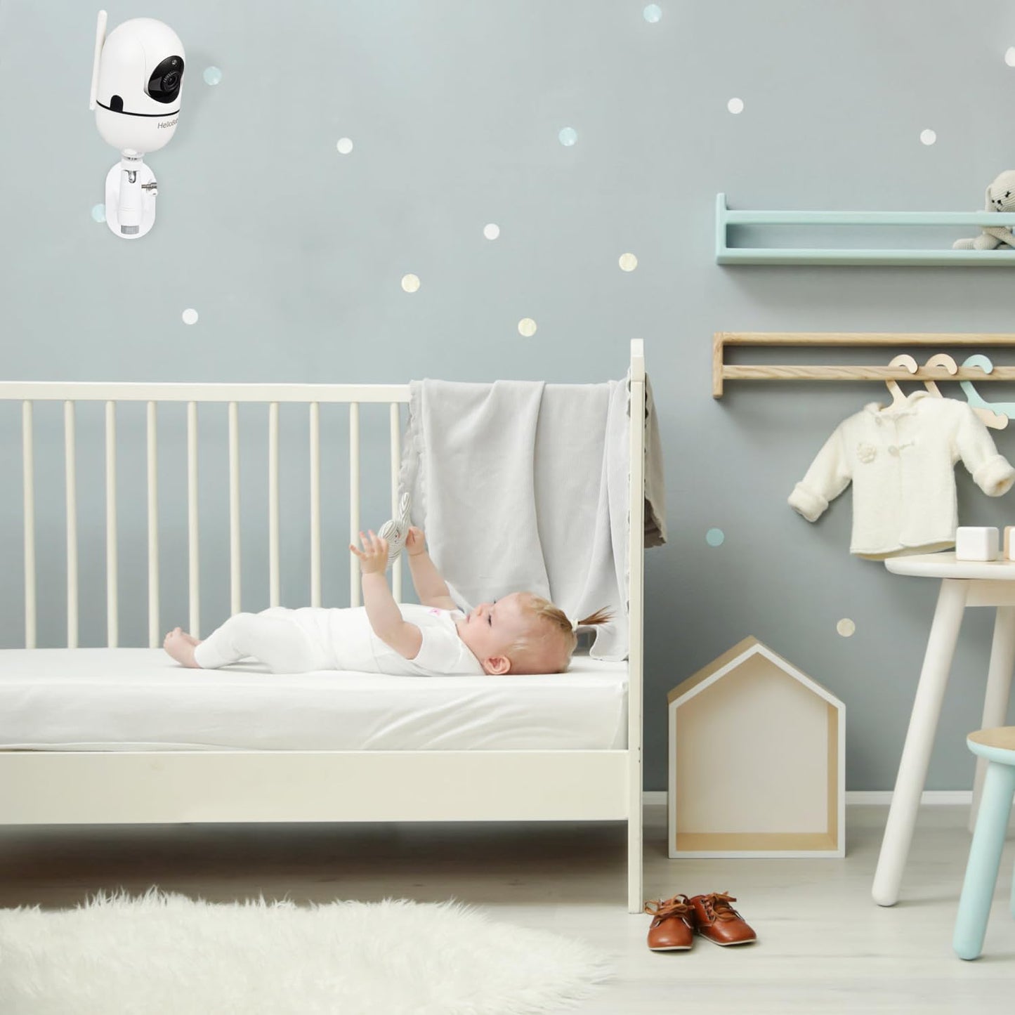 Adjustable Baby Monitor Mount for HelloBaby HB65/HB40/HB6550/HB6560/HB66/HB6339/HB6550 Pro, ANMEATE SM935E, Universal Baby Monitor Wall Mount with Perfect View and Easy to Install