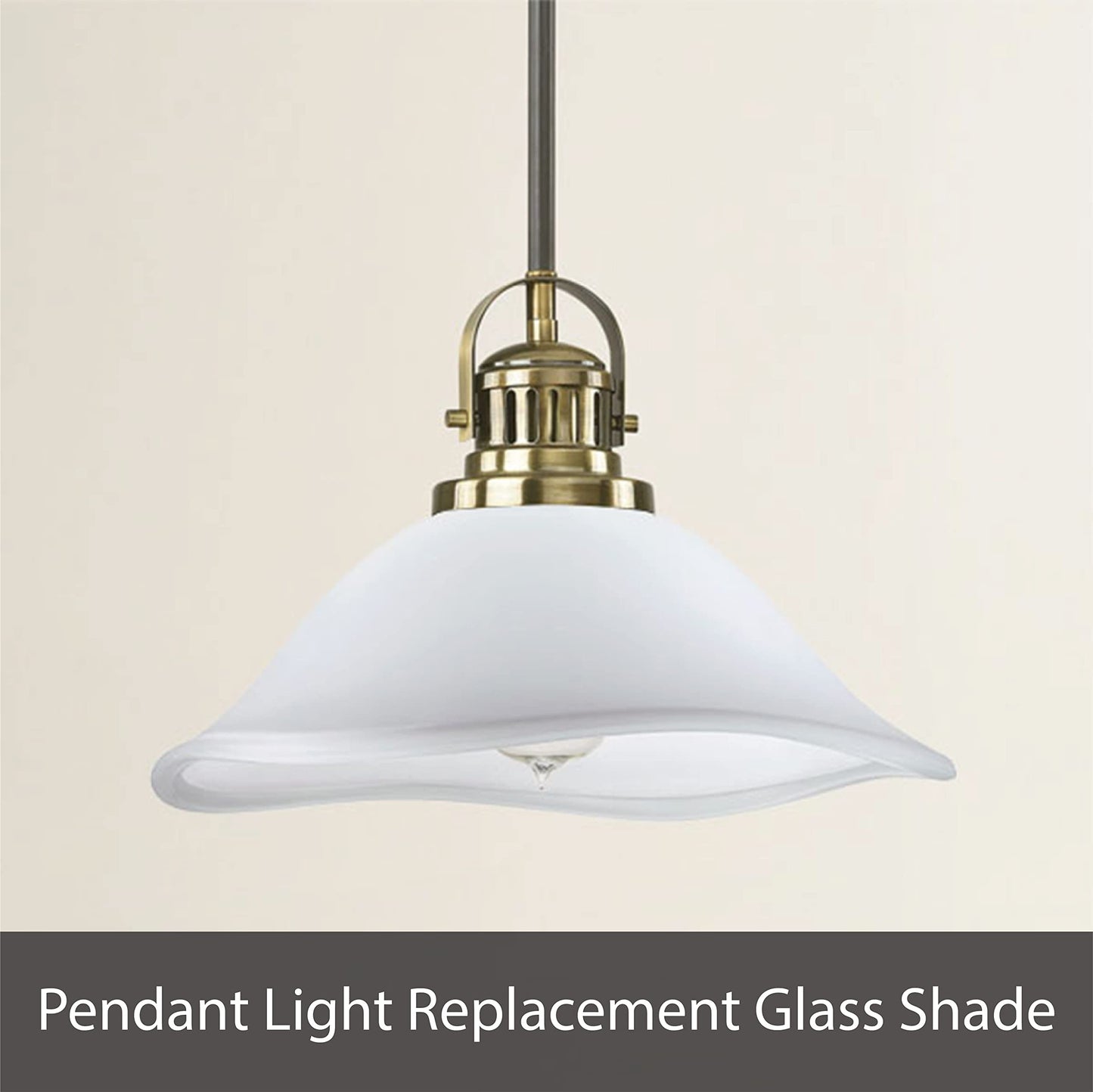 Aspen Creative 23130-11A Clear & Sandblasted Shade for Medium Base Socket Torchiere, Swag Lamp 13-3/4" Diameter x 4-3/4" High 1 Pack Replacement Glass, Clear