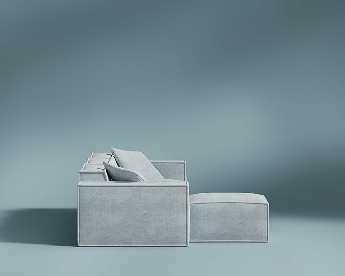 ROVE LAB M1 Modular Sectional Sofa with Ottoman, Sofa in a Box, Modular Couch, Spill-Resistant,Sustainable, Stylish, Modern Sectional Couch for Living Room with SmartFoam Comfort