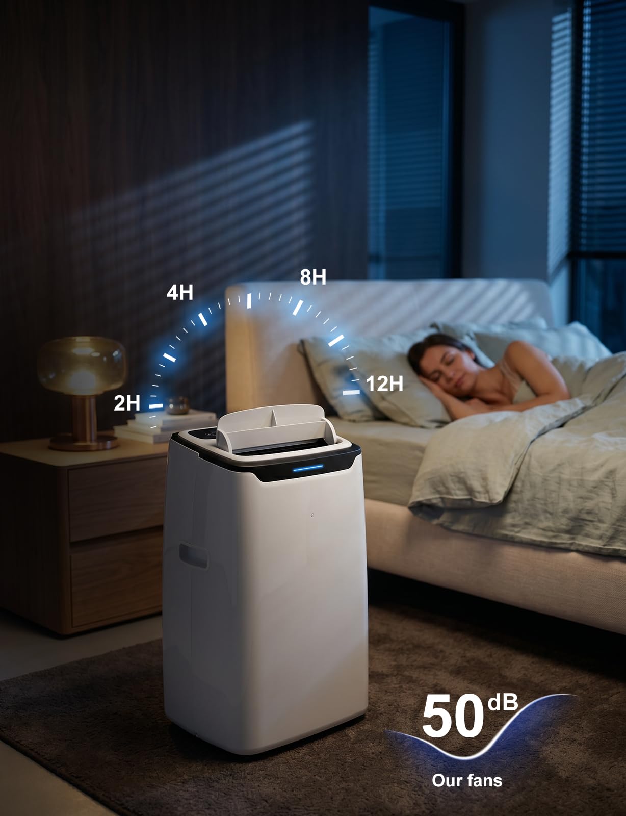 Portable Air Conditioner, 14000 BTU Fast Cooling for Large Rooms up to 700 Sq.Ft, 3-in-1 Energy Efficient Portable AC Unit with Upward Airflow, Sleep Mode, for Bedroom/Apartment/Living Room