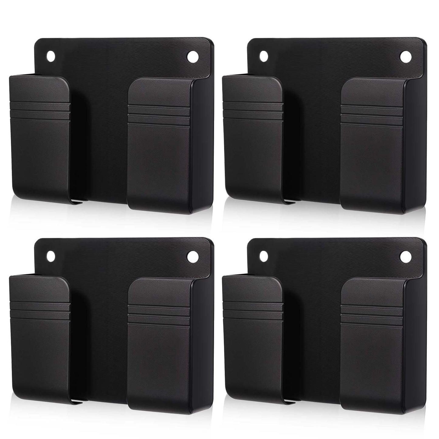 4 Pack Wall Mounted Phone Holder, Phone Stand Self Adhesive With Charging Hole, Compatible With All Smartphone Phone Cradle Beds