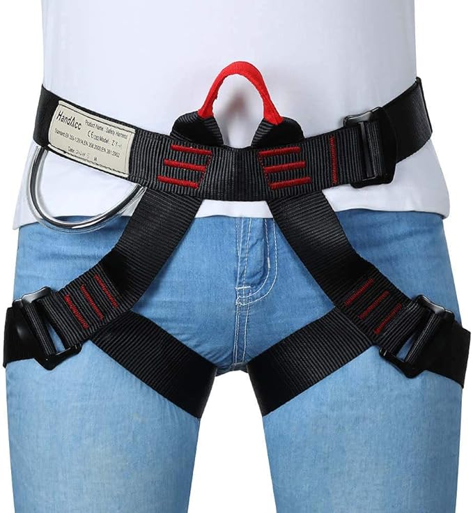 HandAcc Climbing belts, Safe Seat Belts for Tree Climbing Outdoor Training Caving Rock Climbing Rappelling Equip - Half Bo...