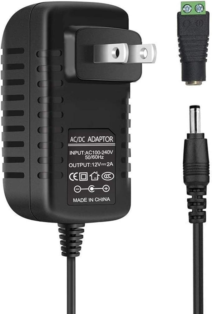 inShareplus 12V Power Supply, 12 Voltage 2A 24W Switching Power Supply, Drive, Power Adapter, AC 110V to 12 Volt Power Sup...