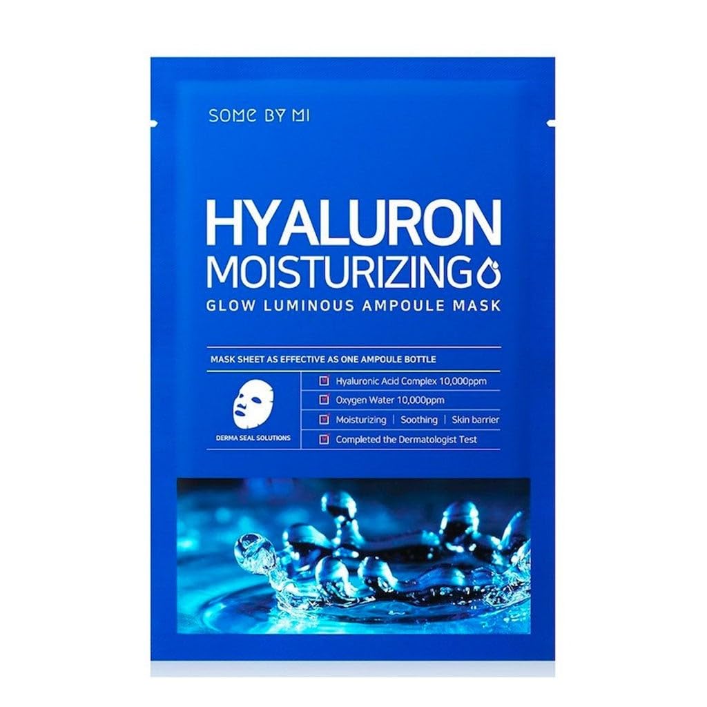 SOME BY MI Hyaluron Moisturizing, Glow Luminous Ampoule Beauty Mask, 1 Sheet Mask, 0.88 oz (25 g)
