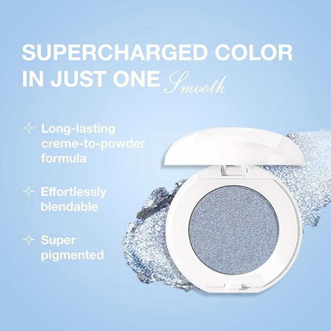 Single Cream Eyeshadow,Ice Blue Shimmer Eye shadow Pallette,Long Lasting Glitter Eyeshadow,Soft Shimmer Eye Makeup,Vegan & Cruelty-Free Mini Eye shadow for Brown Blue Green Eyes. 05#