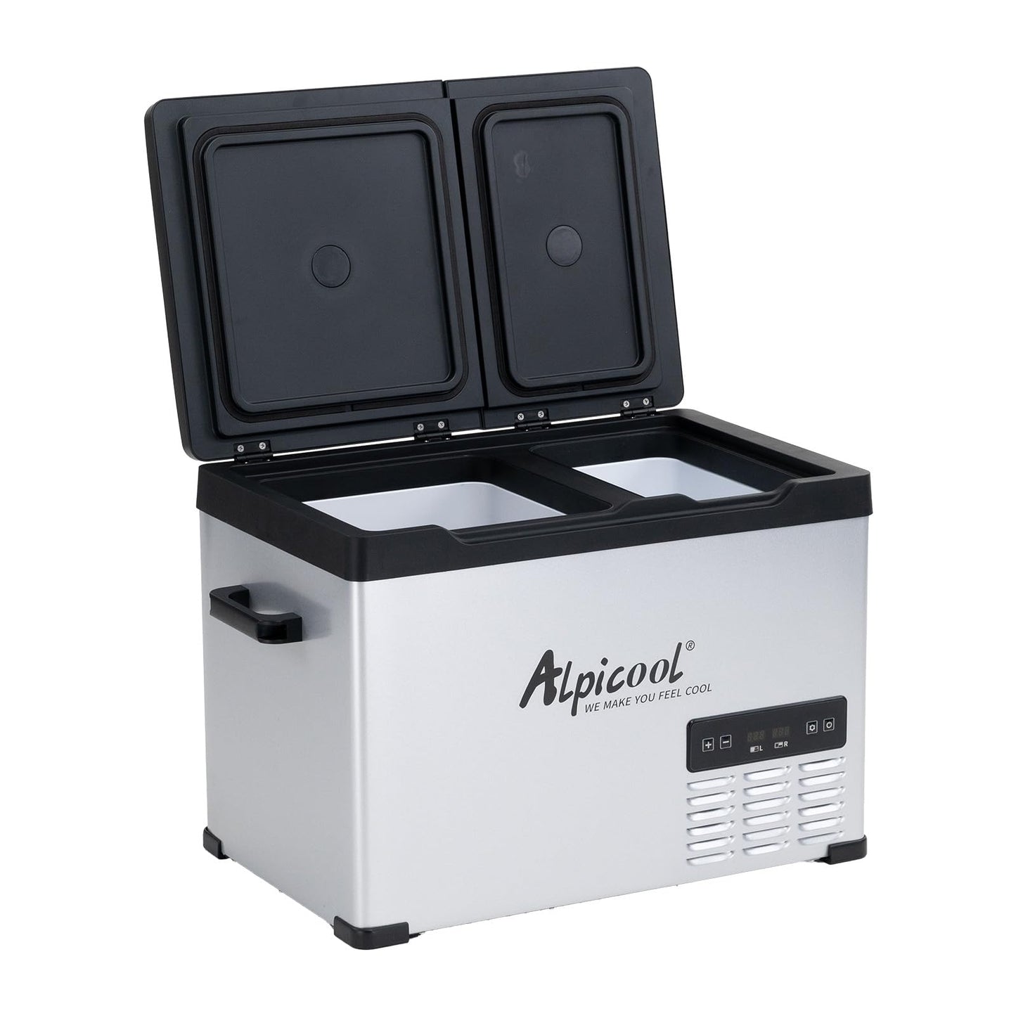Alpicool CHS45 Dual Temperature Control 12 Volt Refrigerator 33 Quart Portable Car Fridge Freezer (-4°F~68°F) for Truck,RV,Camping and Travel
