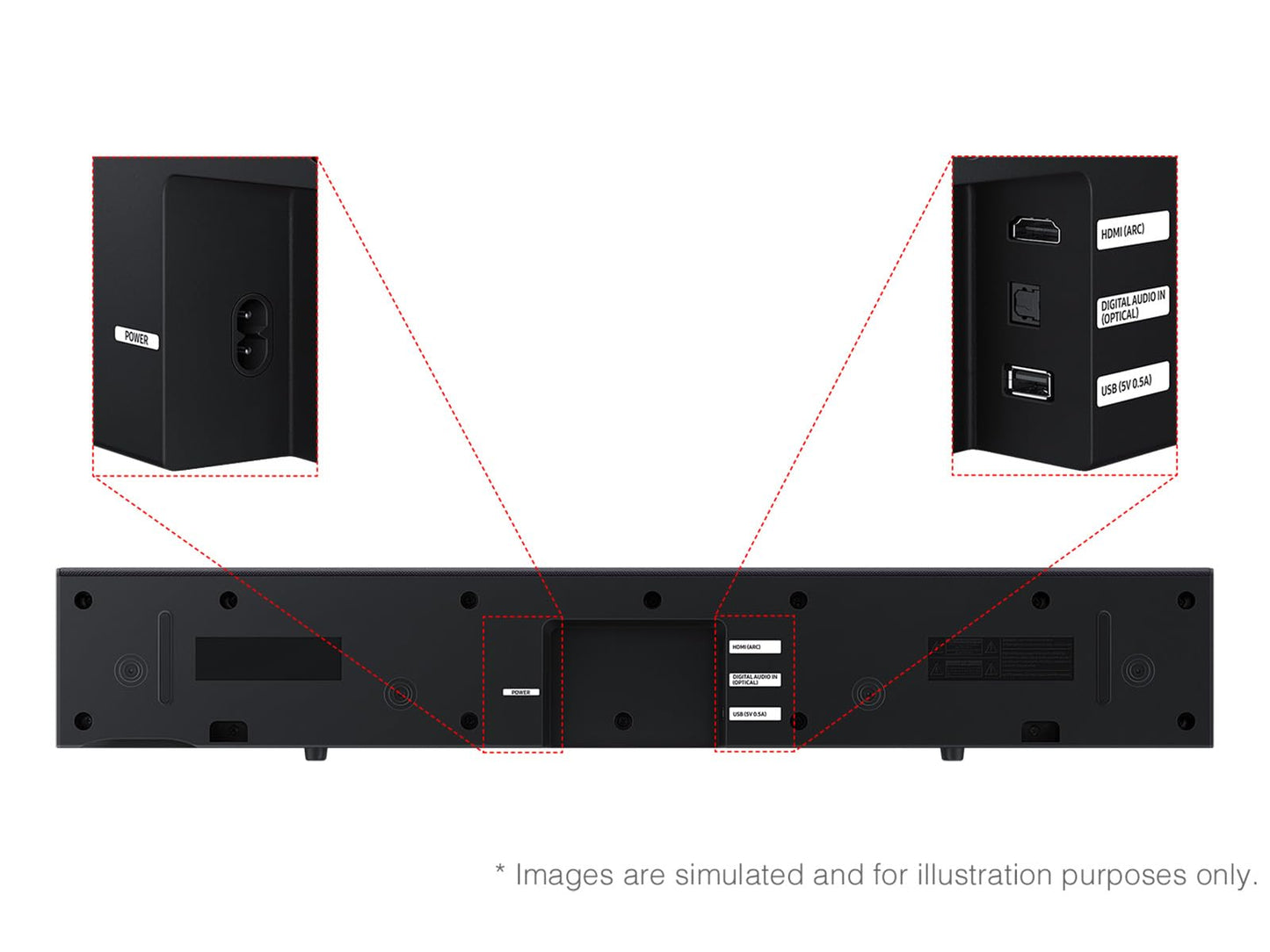Samsung B-Series Soundbar HW B400F 2.0 ch Soundbar with Built in Subwoofer (2025 Model) One Remote Control, Surround Sound Expansion, Voice Enhance Mode