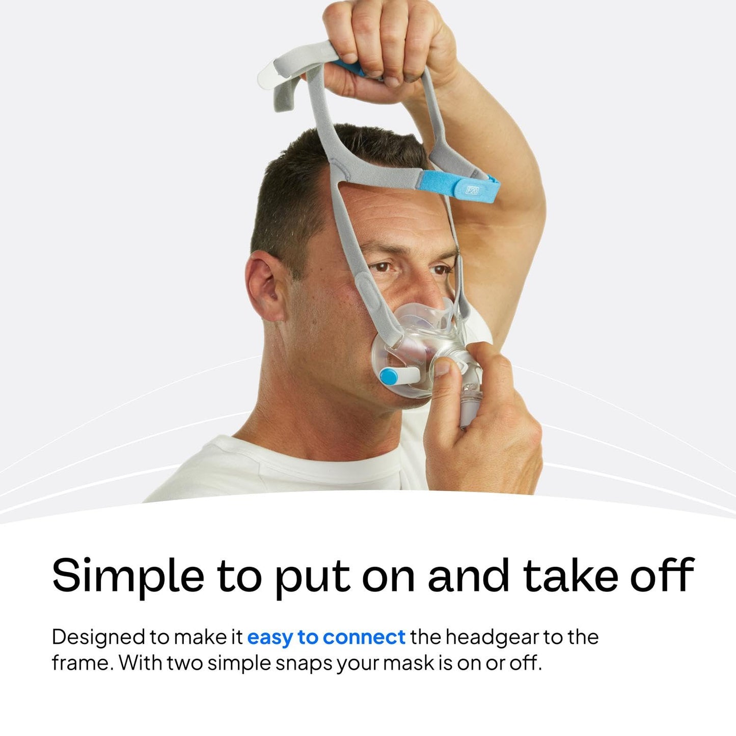 ResMed CPAP Headgear - AirFit F30 - Replacement - Standard Size - Grey - Unisex - Adults with Sleep Apnea - CPAP Accessories