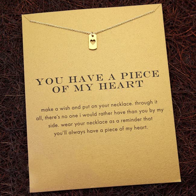 LANG XUAN Friendship Arrow Necklace Good Luck Butterfly Pendant Chain Alloy Necklace with Message Card Gift Card for Women