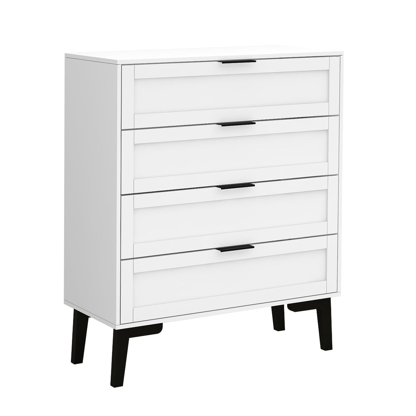 TaoHFE White 4 Drawer Dresser for Bedroom,Wood Lingerie Chest of Drawers for Bedroom,Modern 36inch Tall White Dresser for Bedroom Living Room, Entryway, Cloakroom