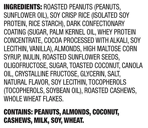 Amazon Brand - Happy Belly Protein Chewy Bars, Peanut, Almond & Dark Chocolate, 5 Count