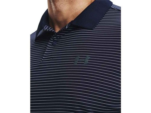 Under Armour 1377376-410-LGT Men's UA Matchplay Stripe Polo MDN LGT