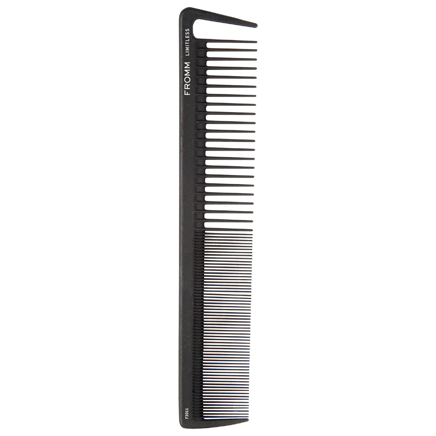 Fromm Limitless 7.5 Carbon Basin Comb with Rounded Tips and Sectioning Tooth for Cutting, Sectioning, Styling, and Detangling, H
