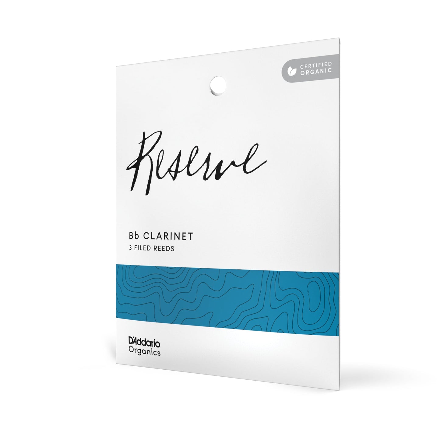 DAddario Organic Reserve Bb Clarinet Reeds - Reeds for Clarinet - Individually Sealed - 3.5 Strength, 3 Pack