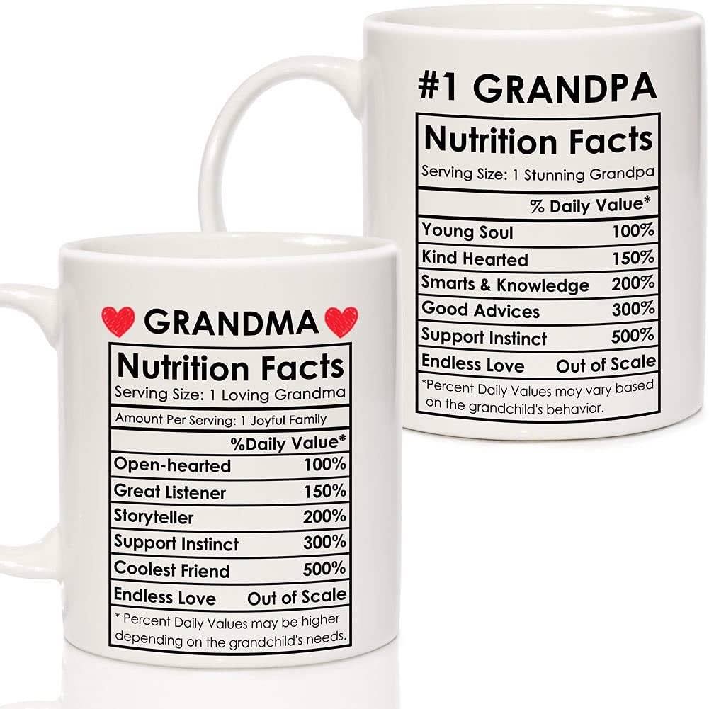 Breezy Valley Grandparents Gifts from Grandkids, Mother's Day Gifts for Grandma Grandpa from Grandson Granddaughter - Best Gift for Grandmother Grandfather, Happy Birthday Gift Grandparents Coffee Mug