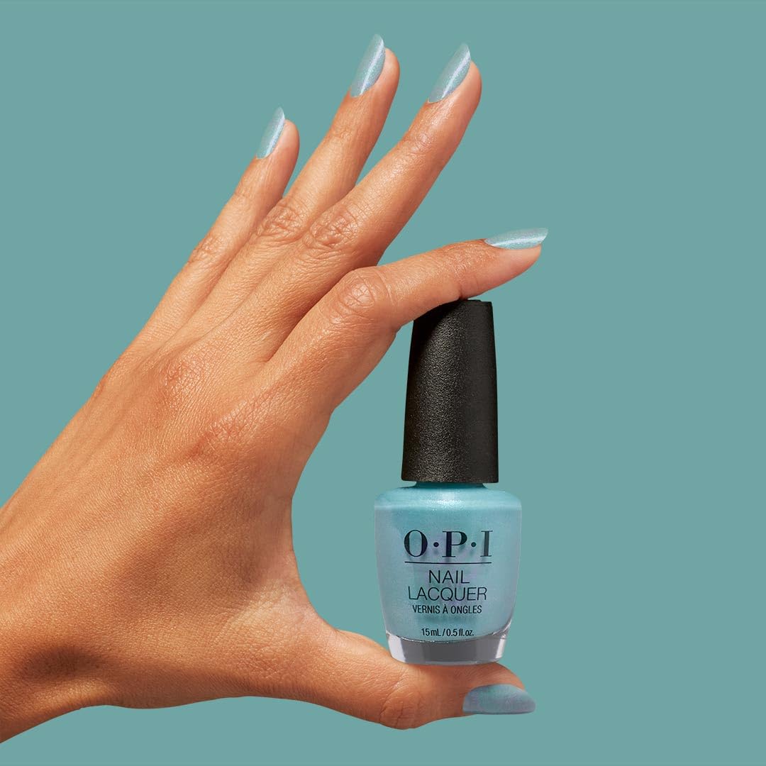 OPI Nail Lacquer Reality Check Ya Out | Sheer Pastel Green Shimmer Chip Resistant Nail Polish | OPI'm Dreaming Collection
