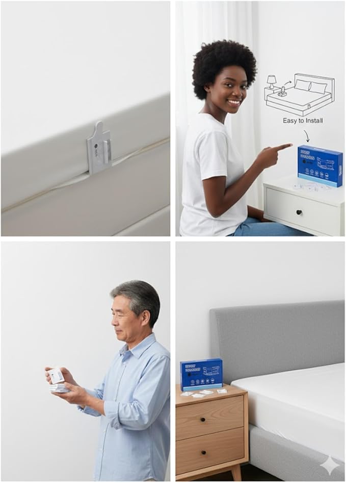 Bed Sheet Holders for Corners - 4 Pack Adjustable Sheet Grippers with Heavy Duty Clips - Bed Sheet Organizers and Storage Fasteners - Non-Slip Sheet Holders Keep Sheets Tight and Secure