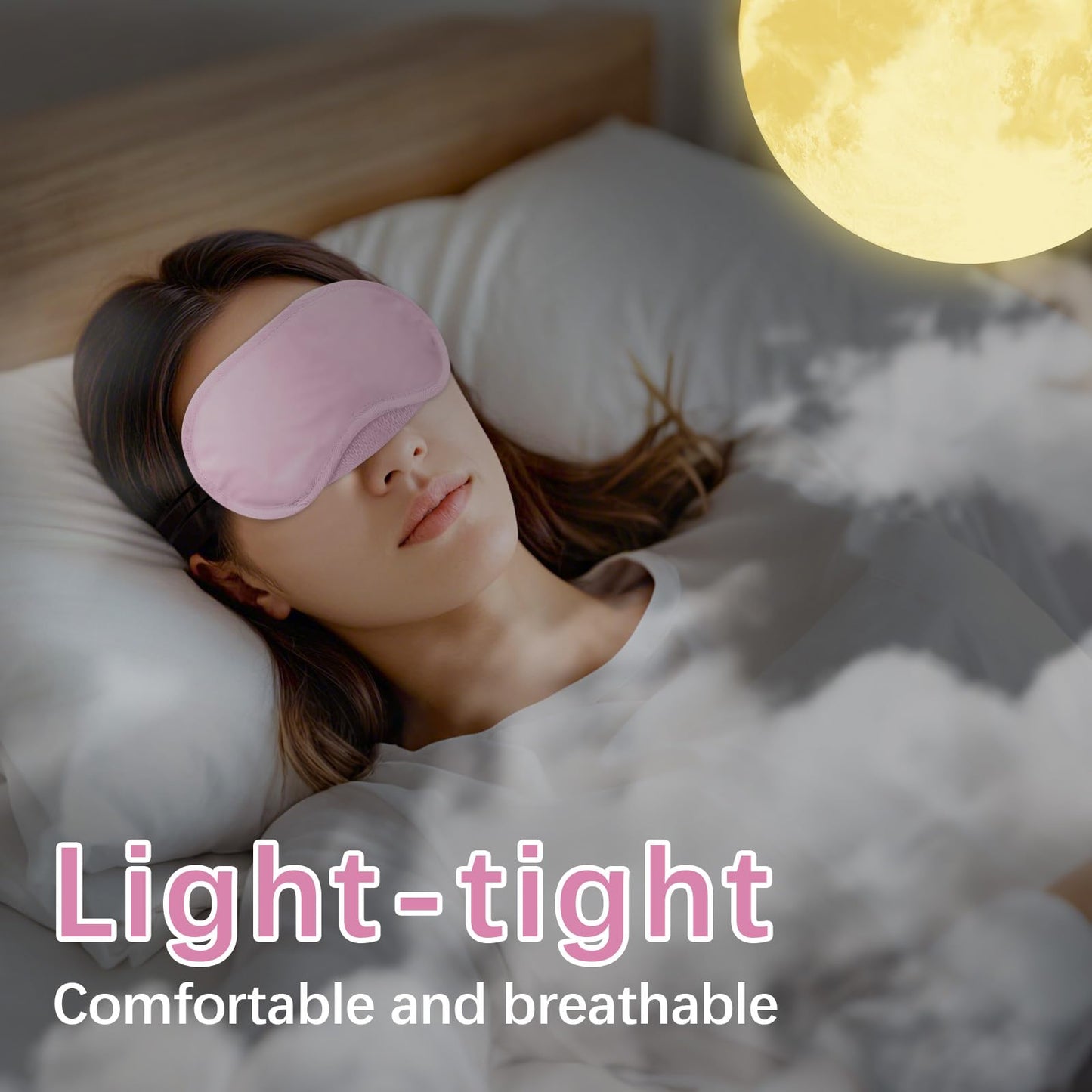 40 Pcs Blindfolds for Party Games, Pink Eye Mask Sleep Masks Bulk with Nose Pad and Adjustable Strap 4 Layers Sleepover Slumber Party Favors Blind Folds Sleeping Mask for Team Building