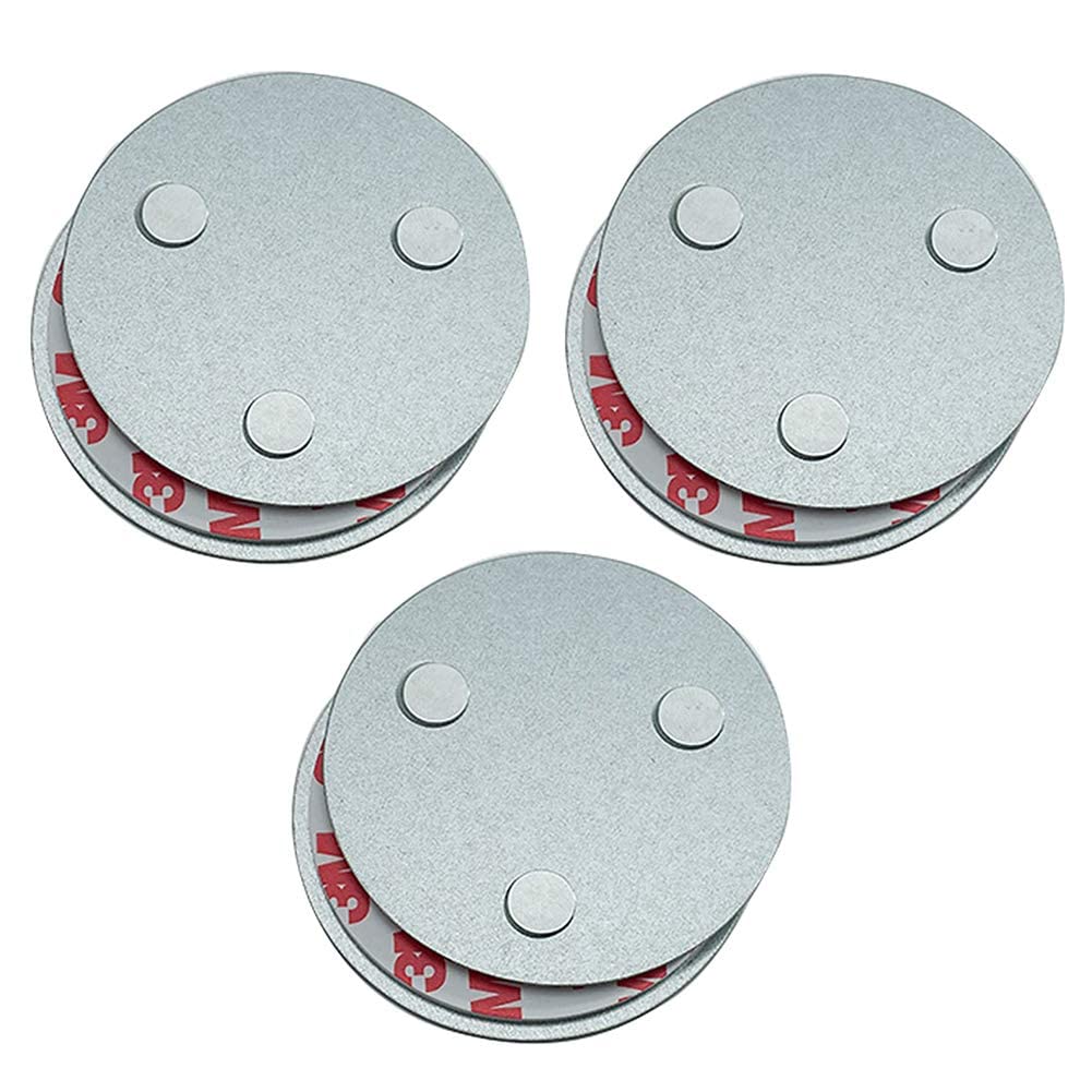 meioro Magnetic Smoke Detector Installation Tool,Quick and Easy Fastening Ceiling Mounted Kit for Smoke Alarm Ø 70mm,No Need Drill 10 Seconds Install Smoke Sensors(3 pcs)