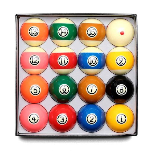 Soseen Pool Cue Ball 2-1/4" Regulation Size 16 Pool Balls Billiard Set (White)