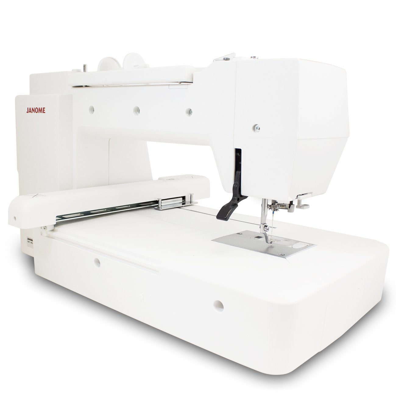 Janome Memory Craft C400E Computerized Embroidery Machine - MC400E Monogram Machine with 160 Built in Designs, 4 Hoops, and 6 Monogramming Fonts, Digital Embroidery Unit for Home, Beginners