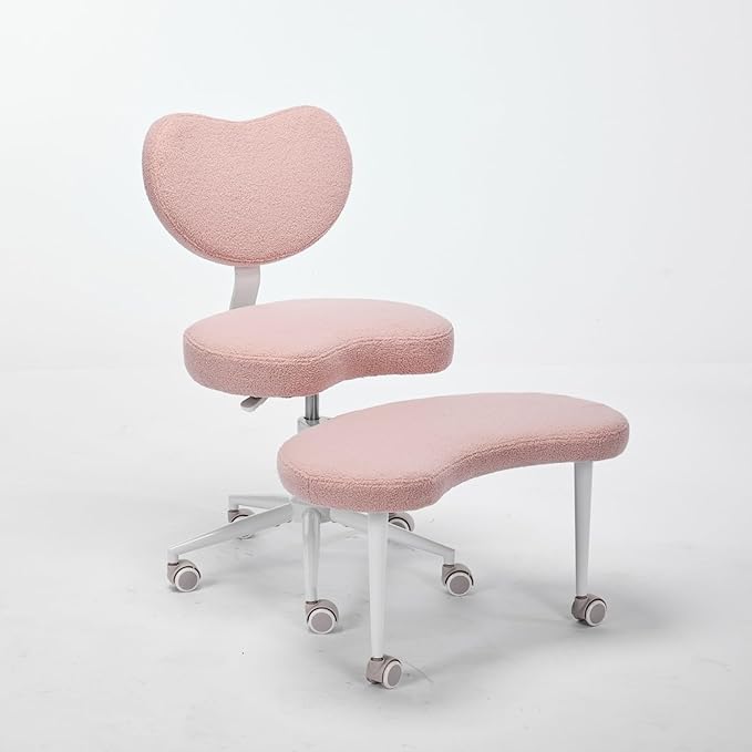 Meditation Chair Plus Teddy Pink Upgrade Version Home Office Solution Flexible Design for Fidgety Sitters Comfortable and Adjustable