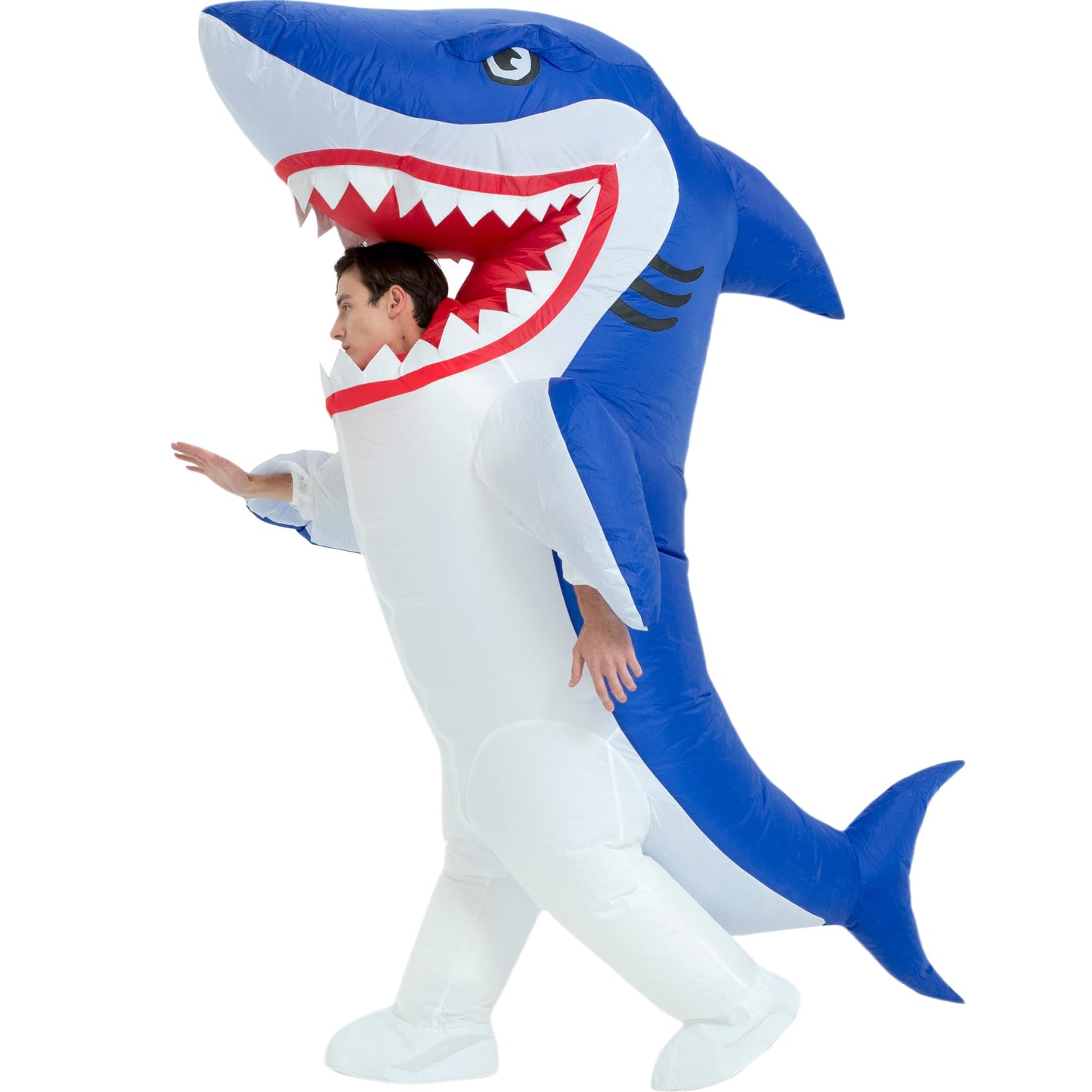 One Casa Inflatable Costume Adult,Blow Up Party Costumes,Inflatable Shark Costume,Halloween Costumes for Men Women (63INCH)