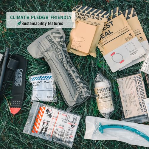 RHINO RESCUE IFAK Trauma Kit with C-A-T Tourniquet, Tactical First Aid Kit Molle Pouch for Military, Combat, Car, Camping,...