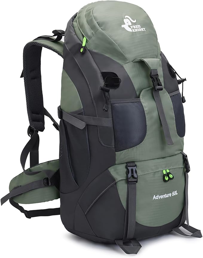 Bseash 50L Hiking Backpack, Water Resistant Lightweight Outdoor Sport Daypack Travel Bag for Camping Climbing Skiing Cycli...