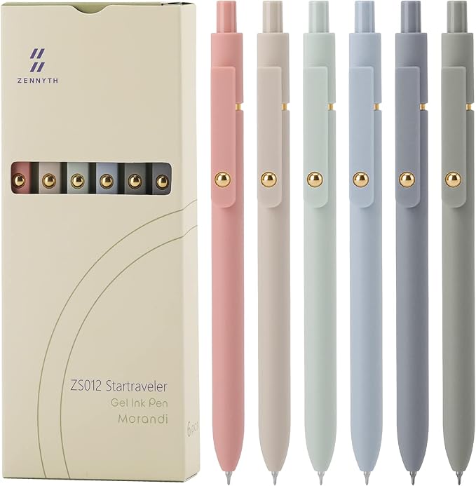 Ddaowanx Gel Pens, 6 Pcs 0.5mm Quick Dry Black Ink Pens Fine Point Smooth Writing Pens, Cute Office School Supplies Gifts ...