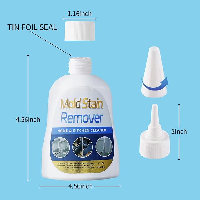 Home Remover Gel (7 Fl oz), Heavy Duty Stain Cleaner Washing Machine Cleaner for Washing Machine, Refrigerator Strips, Bathroom Grout, Sink, Shower, Caulk, and Front Loader Seal