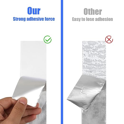 Romeda Aluminum Tape, 2 Inch x 164 Feet, Silver, 3.9 Mil, Heavy Duty, Heat & UV Resistant, HVAC & Ductwork
