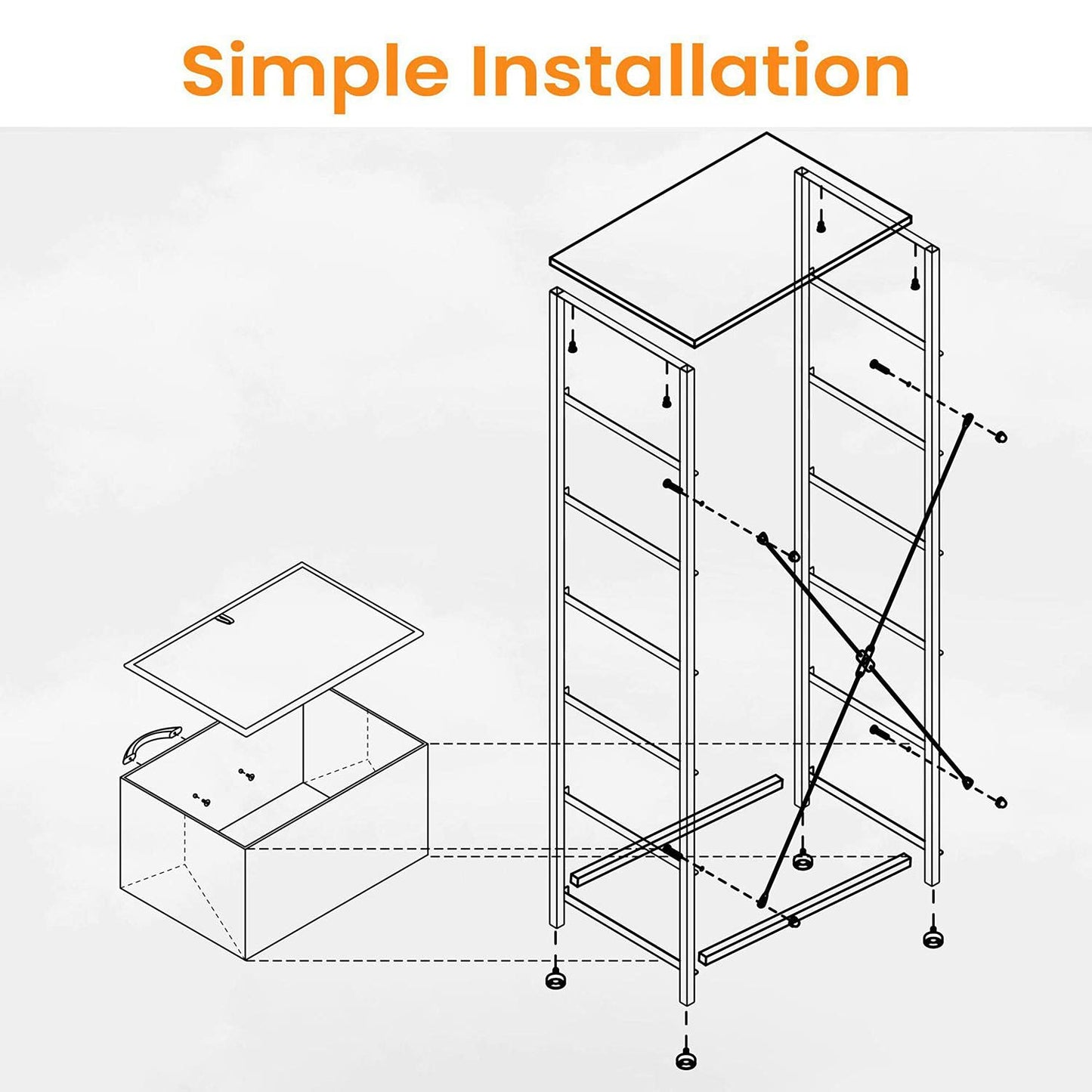Pellebant Dresser for Bedroom with 6 Drawers, Tall Dresser Vertical Storage Tower, Sturdy Metal Frame, Fabric Storage with Plasti Handle and Wooden Top, Organizer Unit for Closet/Hallway, Black & Gray