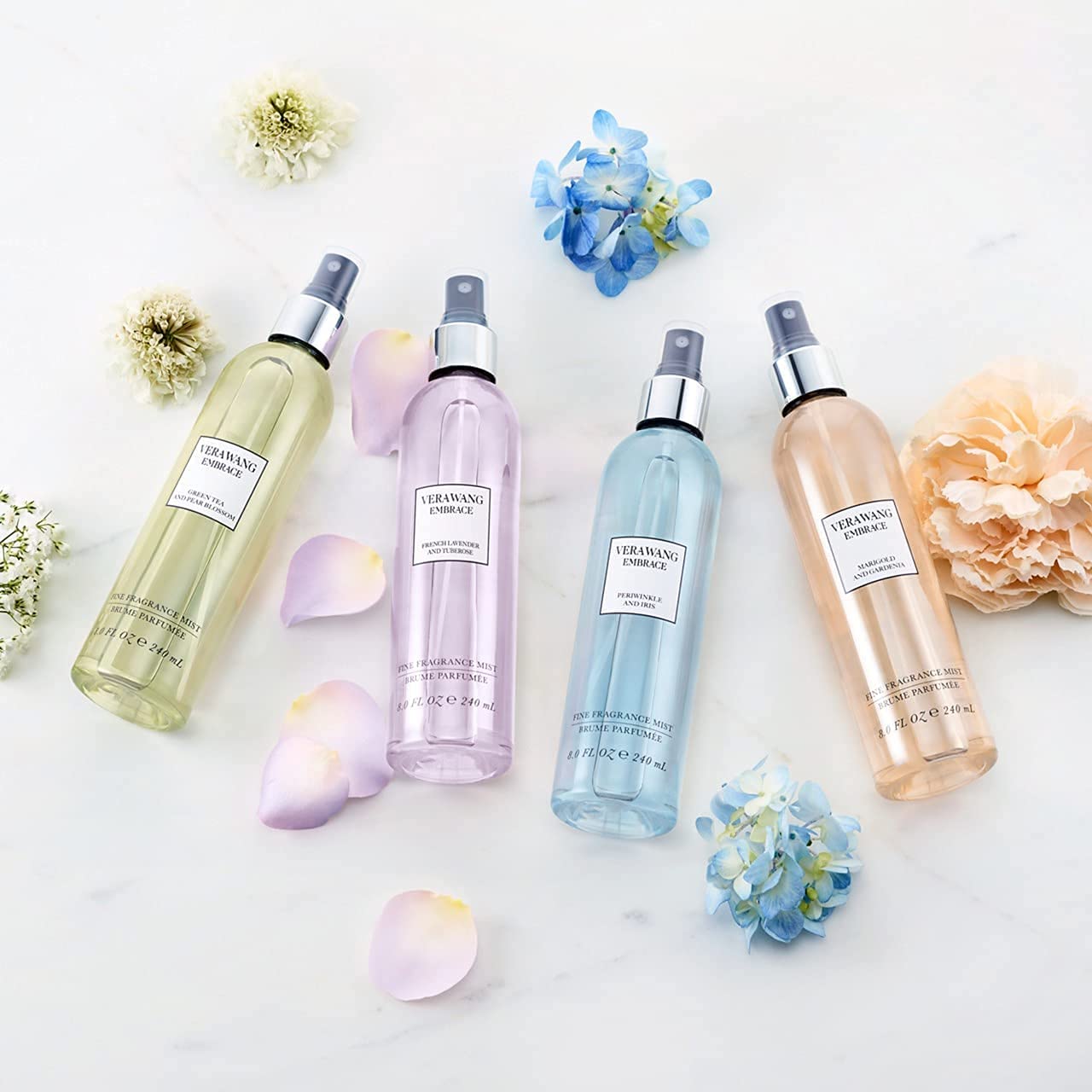 Vera Wang Embrace Body Mist for Women Marigold and Gardenia Scent, 8 Ounce Body Mist Spray Dreamy Floral and Warm Fragrance (Pack of 2)
