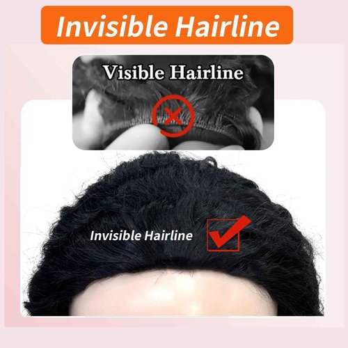 XSY Half Wig Human Hair Curly 16 Inch Deep Wave Half Wigs for Black Women 3 In 1 Drawstring Seamless Flip Wig Invisible Hairline Beginner Friendly 180% Density