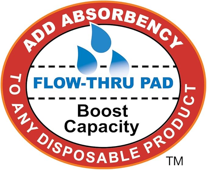 Tranquility TopLiner Disposable Booster Pads, Mini (10.5" x 2.75") Flow-Through Design with Adhesive Strip for Max Absorption, Adult Unisex 100ct Case