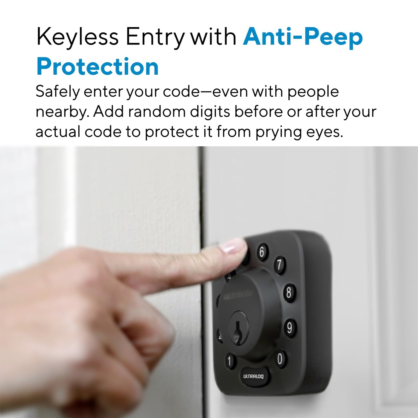 ULTRALOQ Bolt Z-Wave Deadbolt Smart Lock with 800 Series Z-Wave Long Range for App, Code Entry, Auto Lock and Remote Access, Works with Alarm.com, Home Assistant, SmartThings, Hub Required